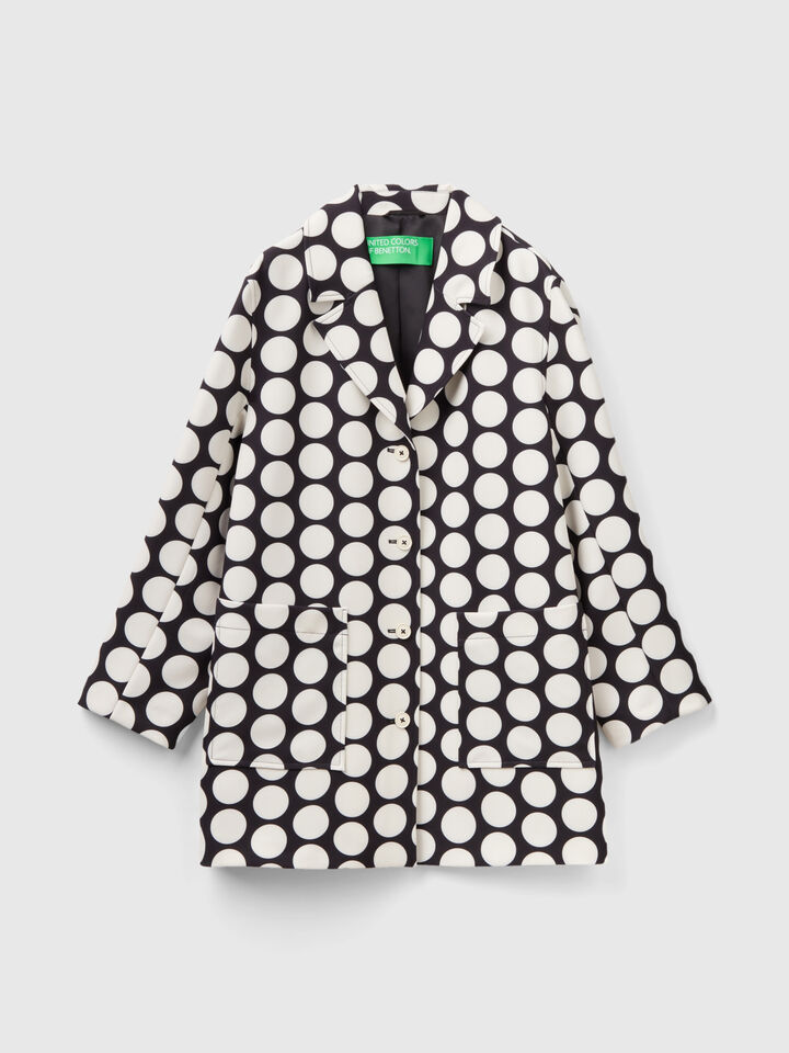 Abrigo con estampado de lunares Mujer image number 5